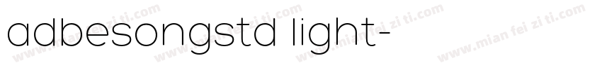 adbesongstd light字体转换